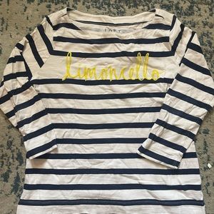 Striped 3/4 sleeve | Lemoncello embroidered